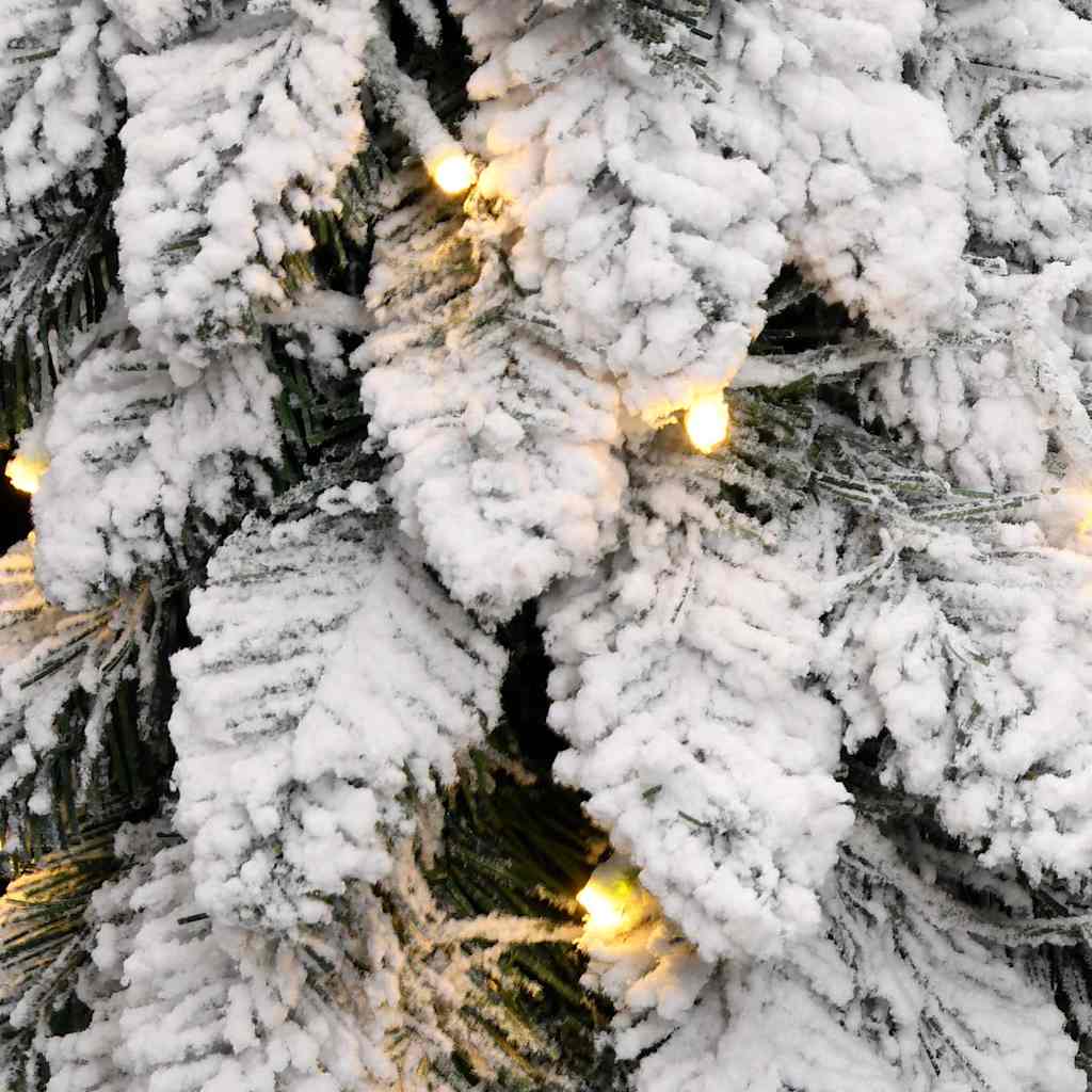 Dirbtinė apšviesta Kalėdų eglutė su 80 LED ir sniegu, 150cm