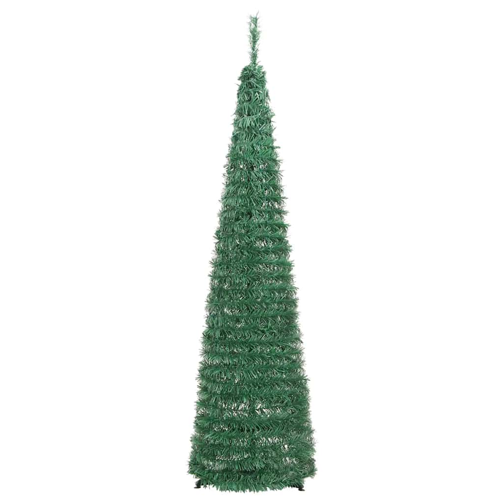 Išskleidžiama dirbtinė Kalėdų eglutė, žalia, 120cm, 50 LED