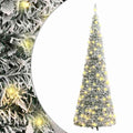 Išskleidžiama dirbtinė Kalėdų eglutė su sniegu, 120cm, 50 LED