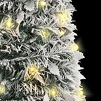 Išskleidžiama dirbtinė Kalėdų eglutė su sniegu, 150cm, 100 LED