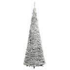 Išskleidžiama dirbtinė Kalėdų eglutė su sniegu, 150cm, 100 LED