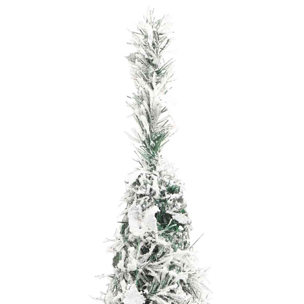 Išskleidžiama dirbtinė Kalėdų eglutė su sniegu, 150cm, 100 LED
