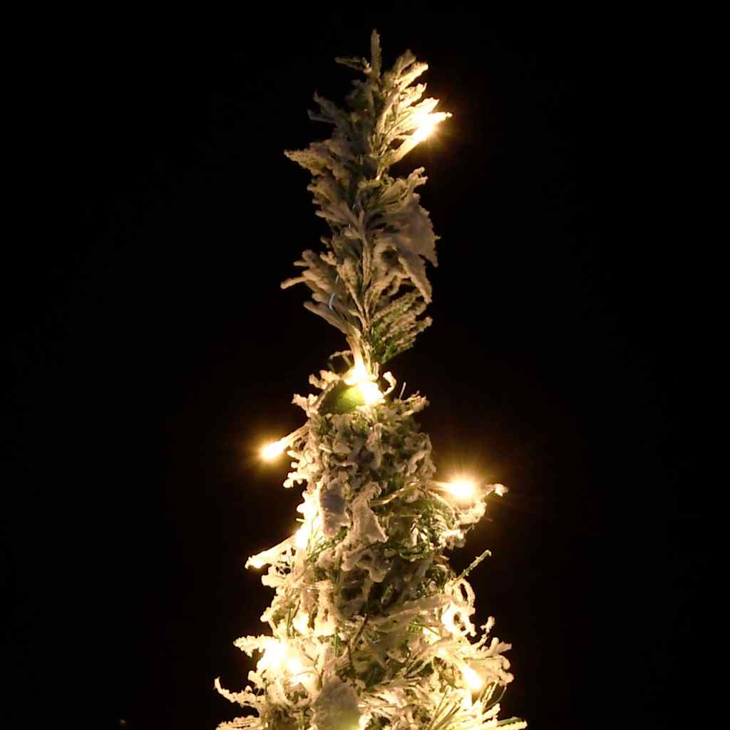 Išskleidžiama dirbtinė Kalėdų eglutė su sniegu, 180cm, 150 LED