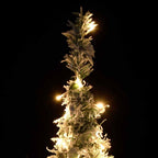 Išskleidžiama dirbtinė Kalėdų eglutė su sniegu, 180cm, 150 LED
