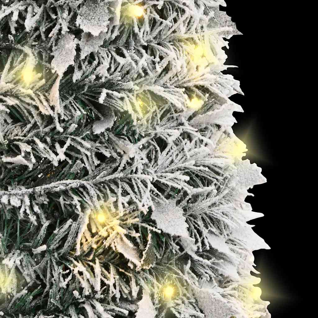 Išskleidžiama dirbtinė Kalėdų eglutė su sniegu, 180cm, 150 LED