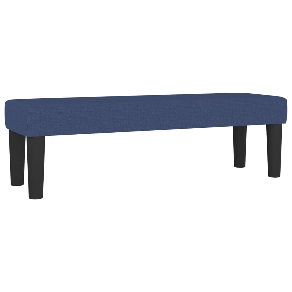 Lova su spyruoklėmis ir čiužiniu, mėlyna, 140x200 cm, audinys