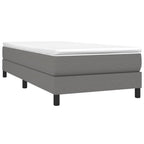 Lova su spyruoklėmis ir čiužiniu, tamsiai pilka, 80x200 cm