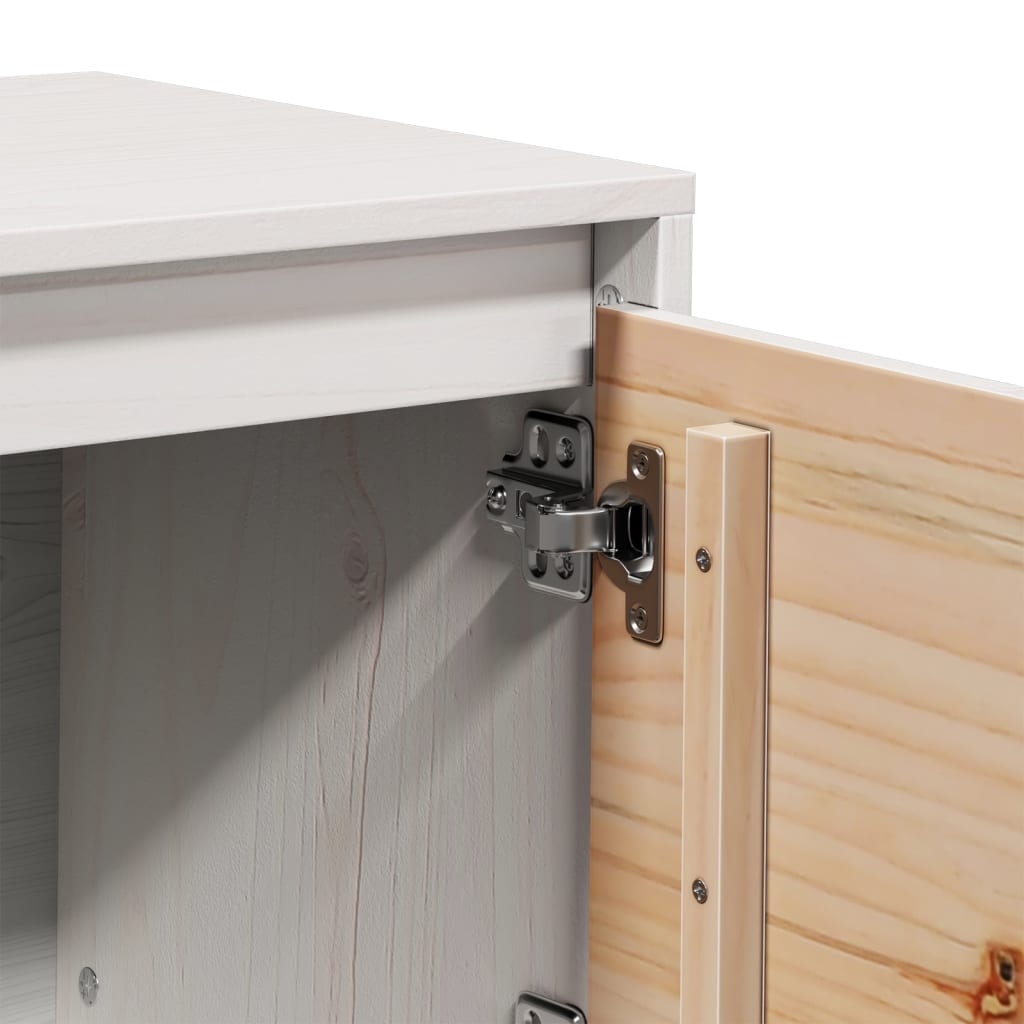 Televizoriaus spintelė, balta, 156x37x45cm, pušies masyvas