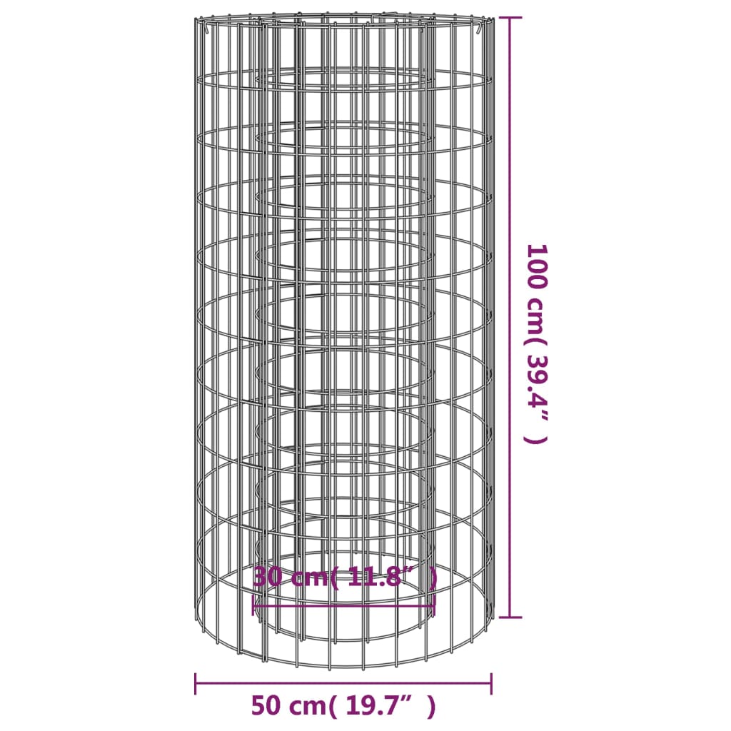 Gabiono laužavietė, 50cm skersmens, galvanizuota geležis
