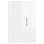 Sieninės TV spintelės, 2vnt., baltos, 40x34,5x60cm, blizgios
