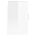 Sieninės TV spintelės, 2vnt., baltos, 40x34,5x60cm, blizgios