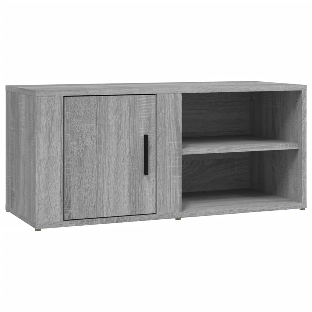 TV spintelės, 2vnt., pilkos ąžuolo, 80x31,5x36cm, mediena