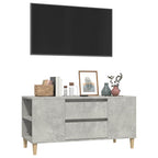 Televizoriaus spintelė, betono pilka, 102x44,5x50cm, mediena