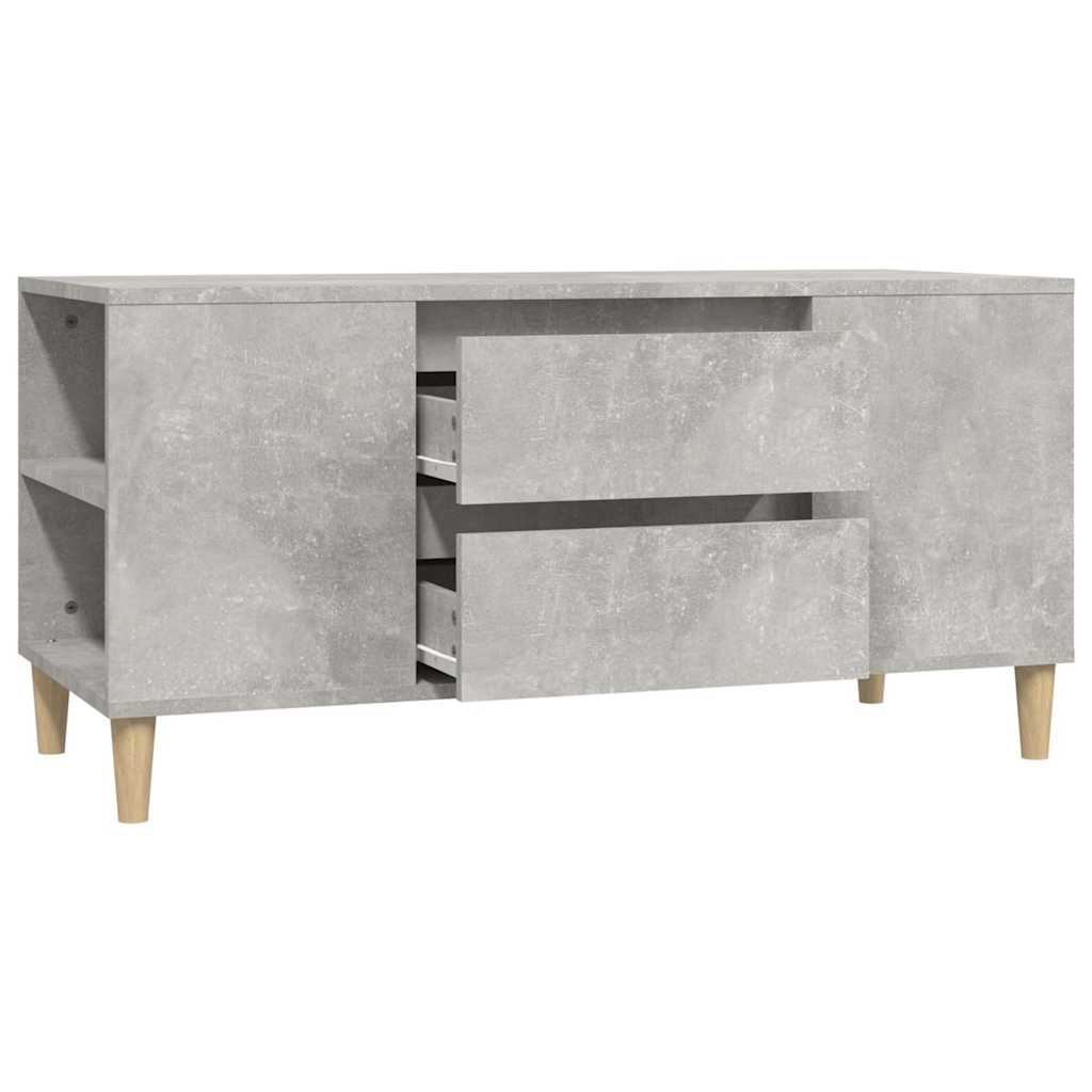 Televizoriaus spintelė, betono pilka, 102x44,5x50cm, mediena