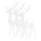 Kalėdinės dekoracijos elniai, 3vnt., 120cm, akrilas, šilti