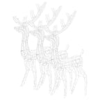 Kalėdinės dekoracijos elniai, 3vnt., 120cm, akrilas, šalti