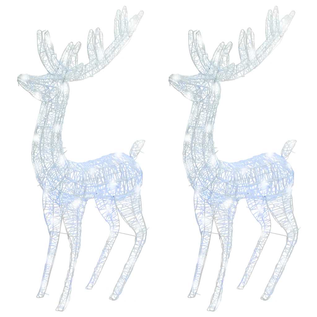 Kalėdinės dekoracijos elniai, 2vnt., 180cm, akrilas, 250 LED