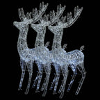 Kalėdinės dekoracijos elniai, 3vnt., 180cm, akrilas, 250 LED