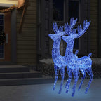 Kalėdinės dekoracijos elniai, 2vnt., 180cm, akrilas, 250 LED