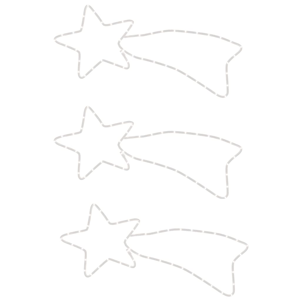 vidaXL Kalėdinės dekoracijos kometos su 48 LED, 3vnt., 65x28cm