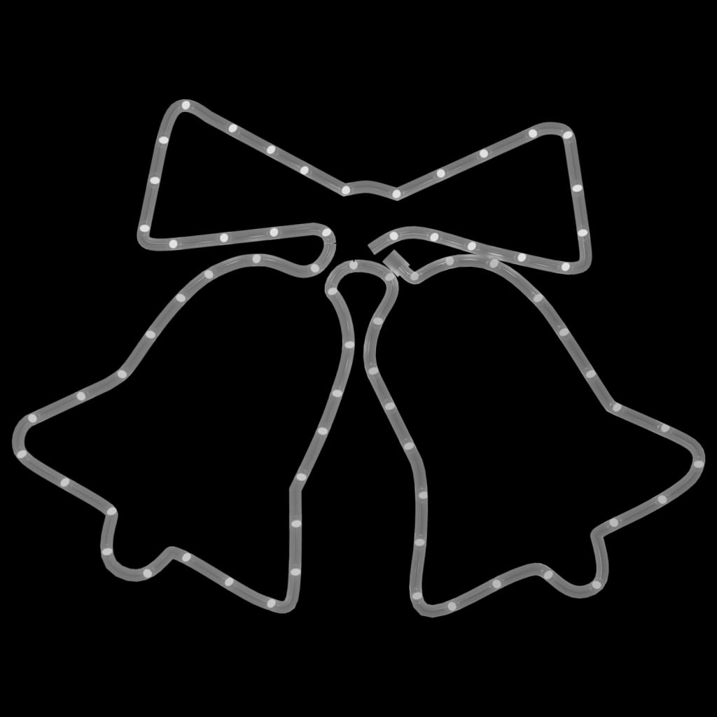 vidaXL Kalėdinės dekoracijos varpeliai su 72 LED, 3vnt., 50x56cm