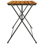 Sulankstomas bistro stalas, 100x54x71cm, akacija ir plienas