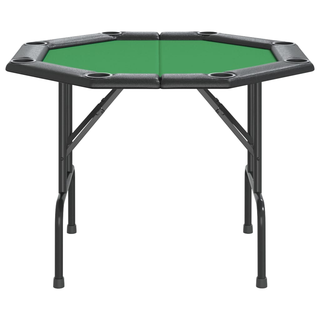 Sulankstomas pokerio stalas, žalias, 108x108x75cm, 8 žaidėjai
