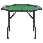 Sulankstomas pokerio stalas, žalias, 108x108x75cm, 8 žaidėjai