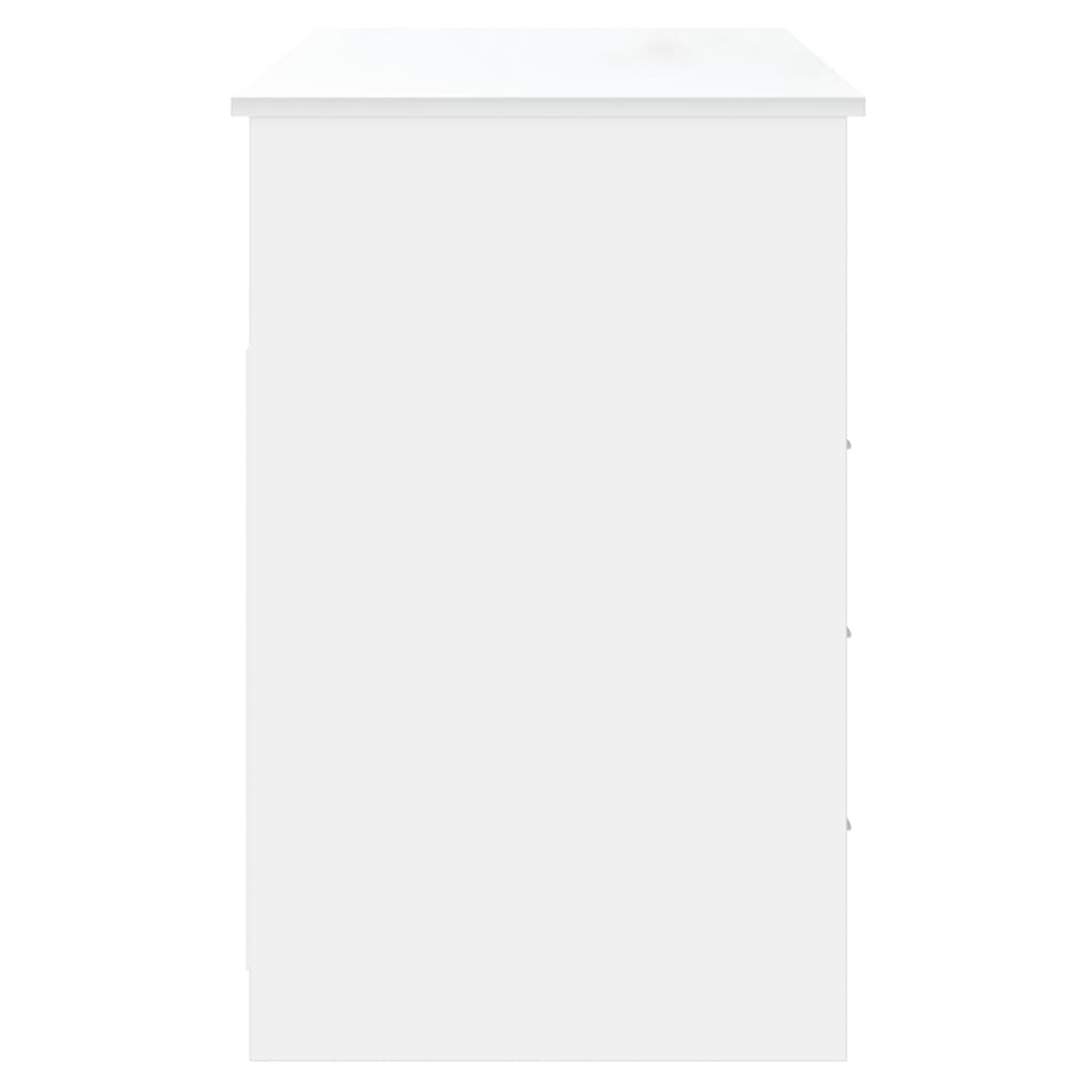 Rašomasis stalas su stalčiais, baltas, 102x50x76cm, mediena