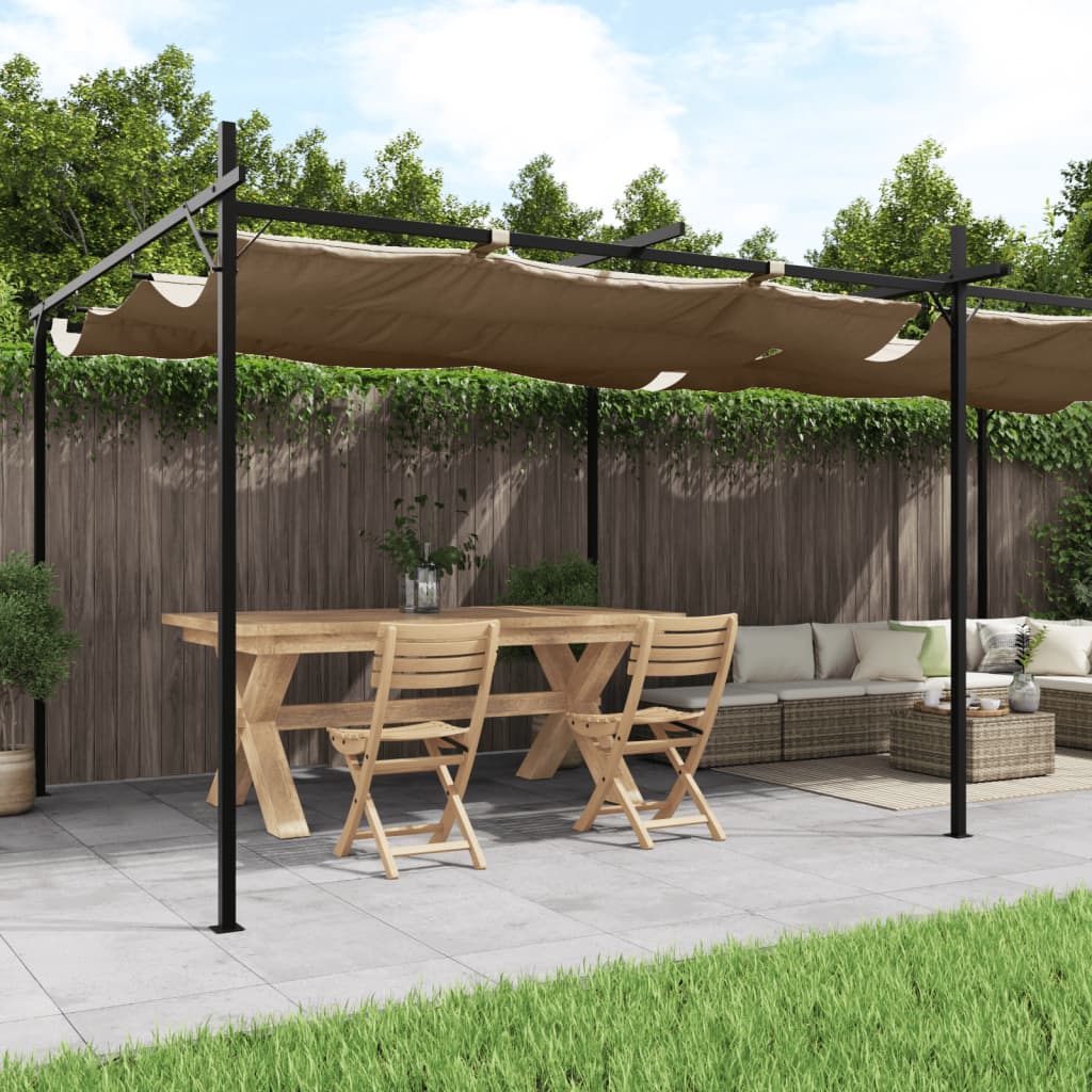 Pavėsinė, taupe spalvos, 3x3x2,65m, 180 g/m²