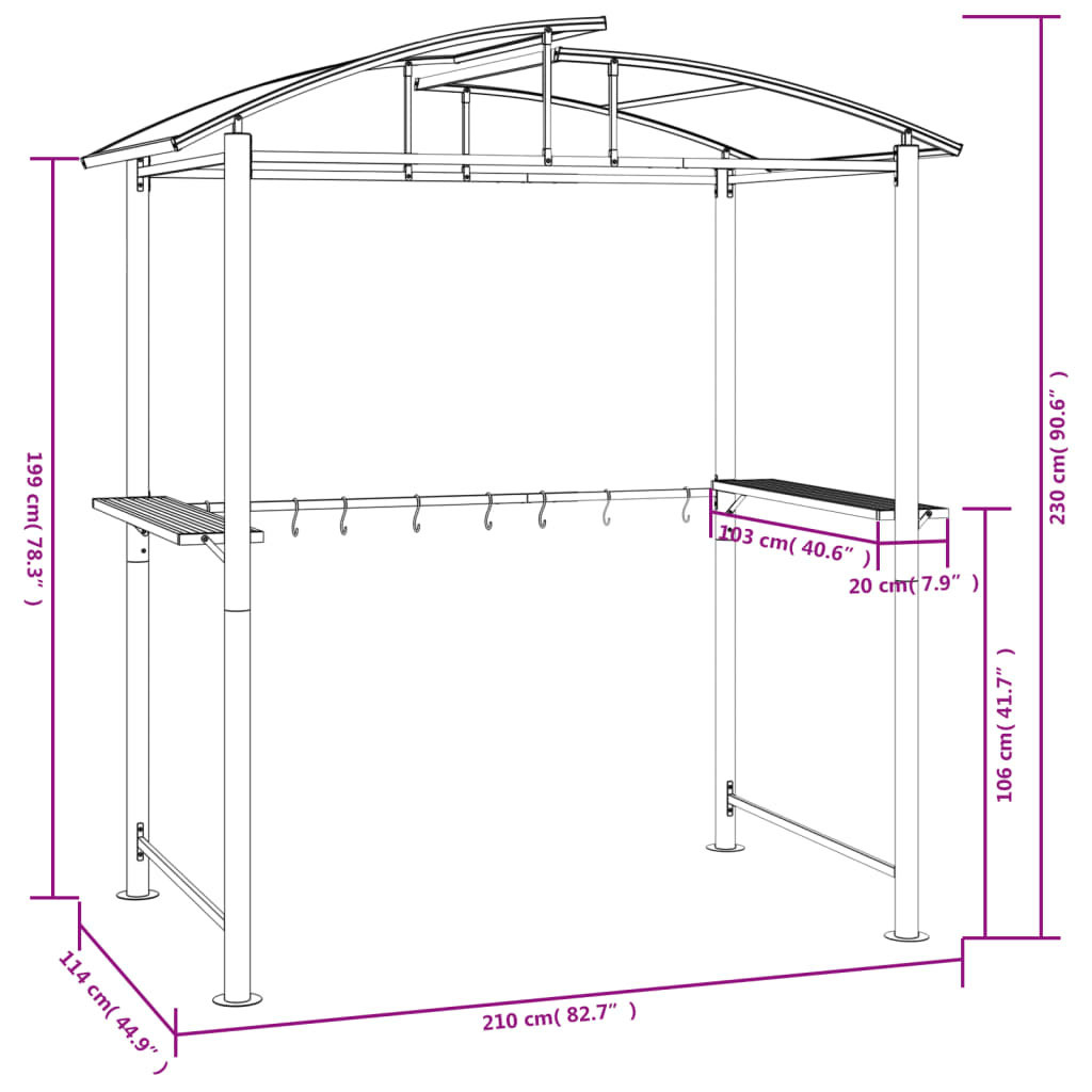 Pavėsinė, kreminės spalvos, 3x4x2,65m, 180 g/m²