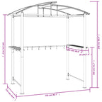 Pavėsinė, kreminės spalvos, 3x4x2,65m, 180 g/m²