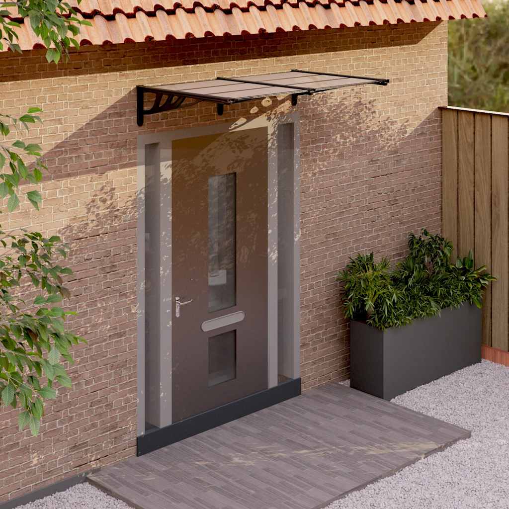 Stogelis durims, juodos spalvos, 122x90cm, polikarbonatas