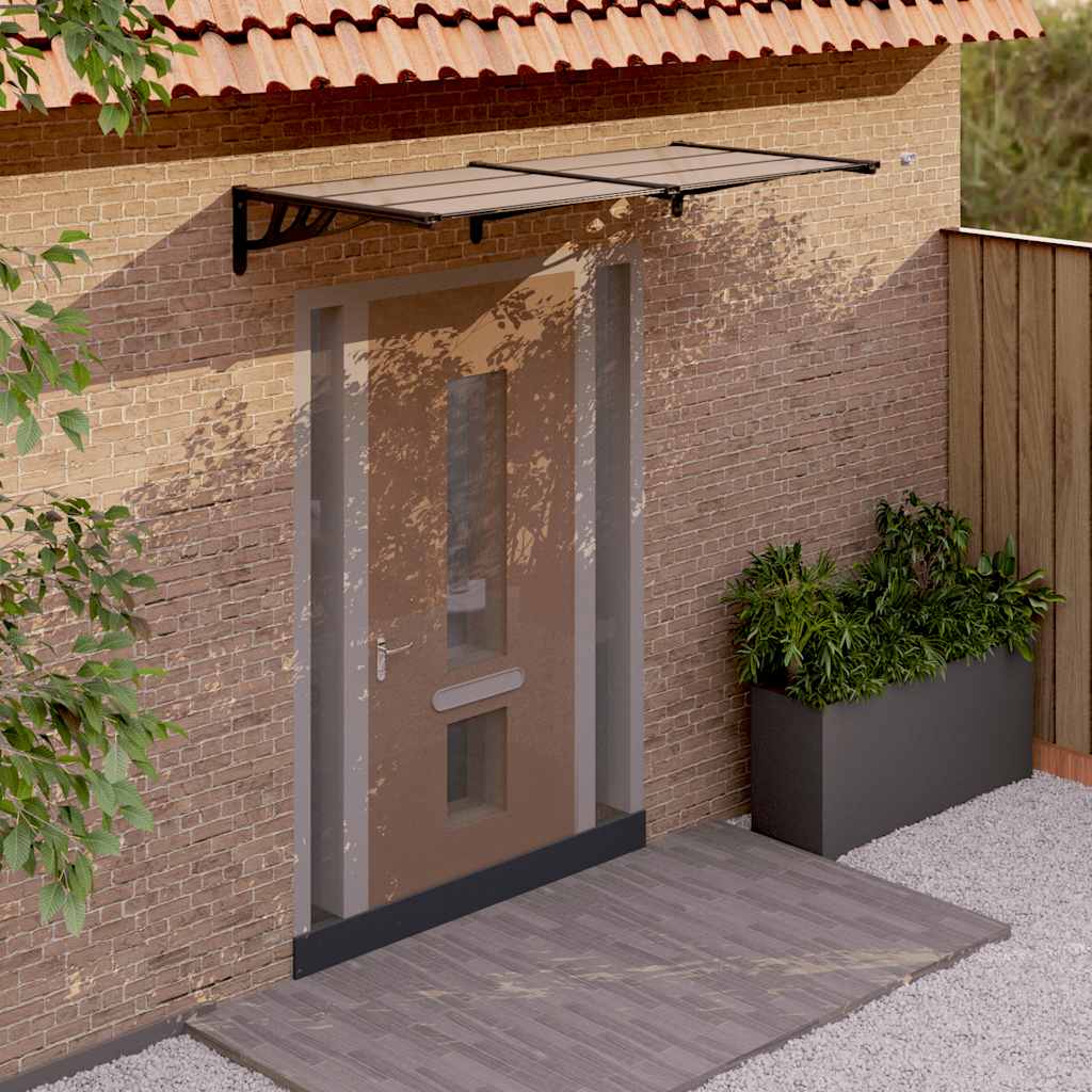 Stogelis durims, juodos spalvos, 122x90cm, polikarbonatas