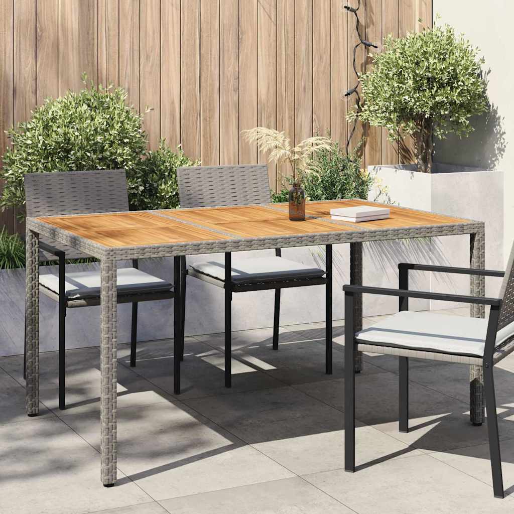 Sodo stalas Pilka 150 x 90 x 75 cm poliratanas