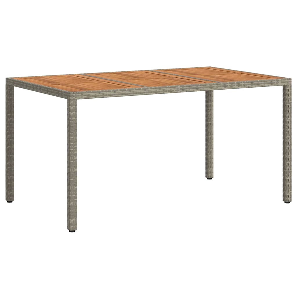 Sodo stalas Pilka 150 x 90 x 75 cm poliratanas