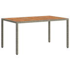 Sodo stalas Pilka 150 x 90 x 75 cm poliratanas