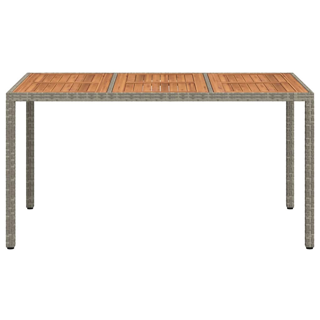 Sodo stalas Pilka 150 x 90 x 75 cm poliratanas