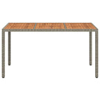 Sodo stalas Pilka 150 x 90 x 75 cm poliratanas