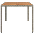 Sodo stalas Pilka 150 x 90 x 75 cm poliratanas