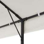 Sodo pavėsinė su šonine užuolaida, kreminės spalvos, 4x3x2,25m