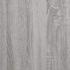 Rašomasis stalas su lentynomis, pilkas, 135x50x90cm, mediena