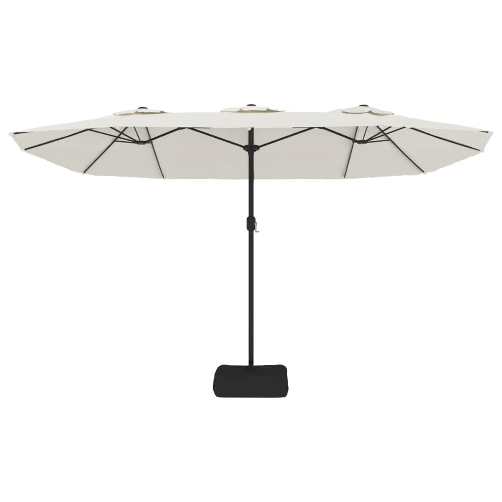 Dvigubas sodo skėtis nuo saulės su LED, 449x265cm