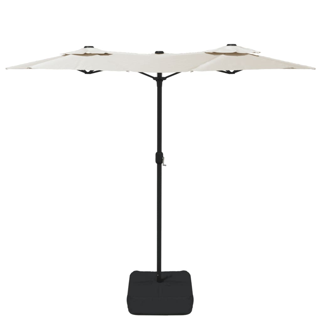 Dvigubas sodo skėtis nuo saulės su LED, 316x145cm