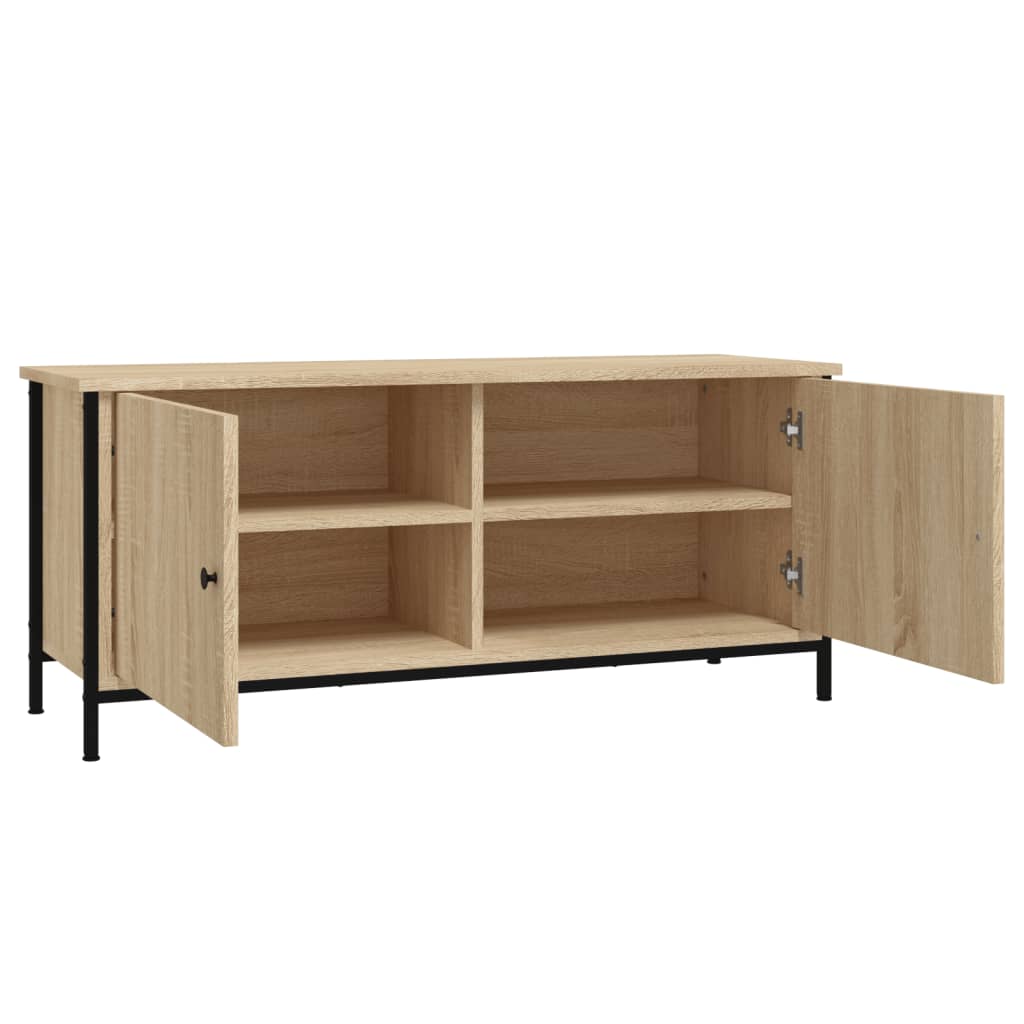 TV spintelė su durelėmis, ąžuolo, 102x35x45cm, apdirbta mediena