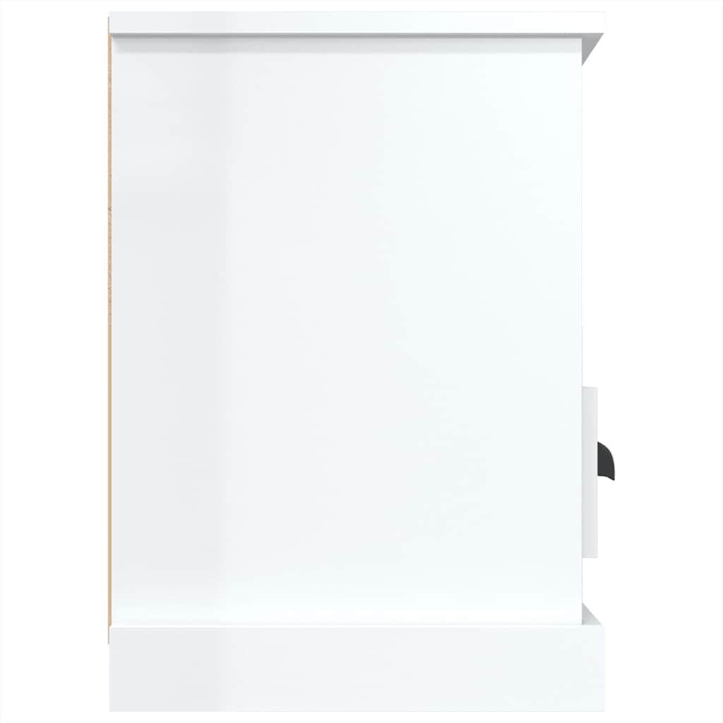 Televizoriaus spintelė, balta, 100x35x50cm, mediena, blizgi