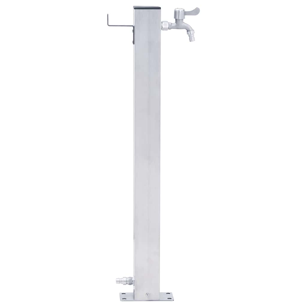 Vandens kolonėlė sodui, 100cm, nerūdijantis plienas, kvadratinė