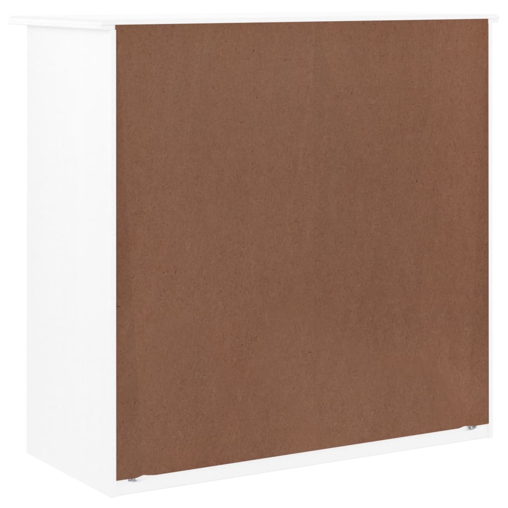 Komoda su stalčiais ALTA, balta, 77x35x73cm, pušies masyvas