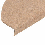 Lipnūs laiptų kilimėliai, 10vnt., smėlio, 65x22,5x3,5cm