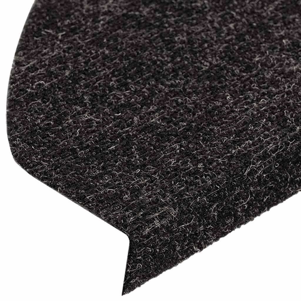 Lipnūs laiptų kilimėliai, 10vnt., antracito, 65x22,5x3,5cm